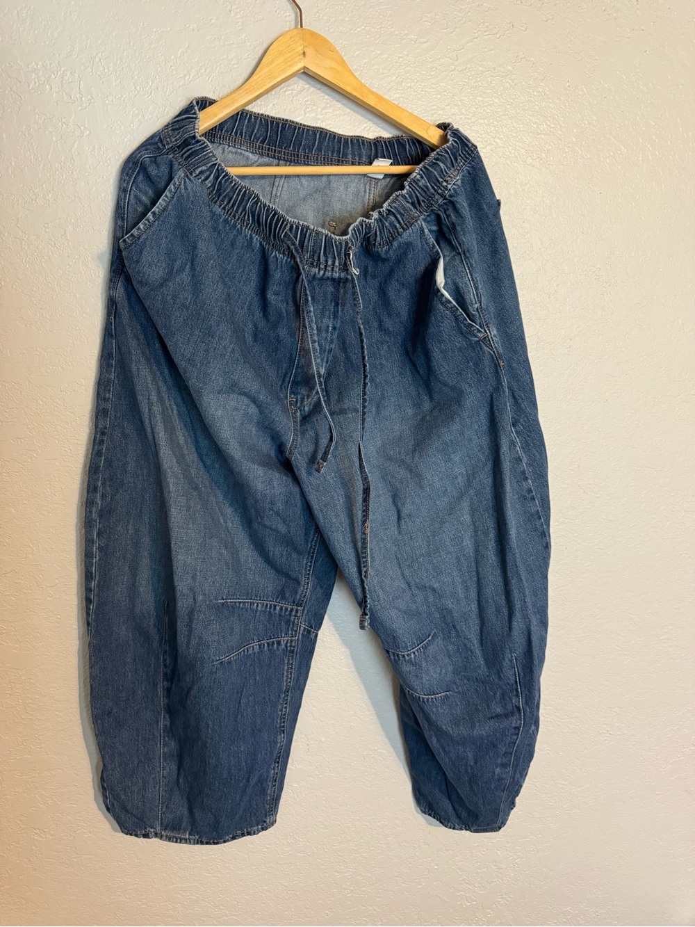 Barrel Denim Jeans- Dark Blue